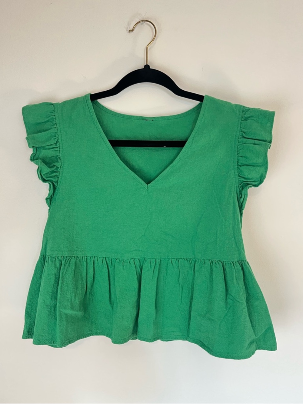 Green Peplum Top